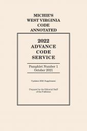Michie's West Virginia Code Annotated: Advance Code Service cover