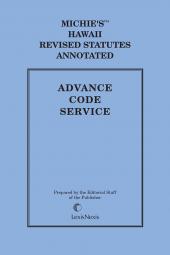 Hawaii Advance Code Service cover