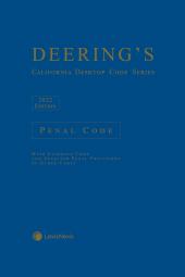 Deering's California Desktop Code Series, Penal Code Softbound cover