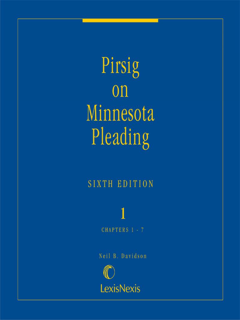 Pirsig on Minnesota Pleading AHLA