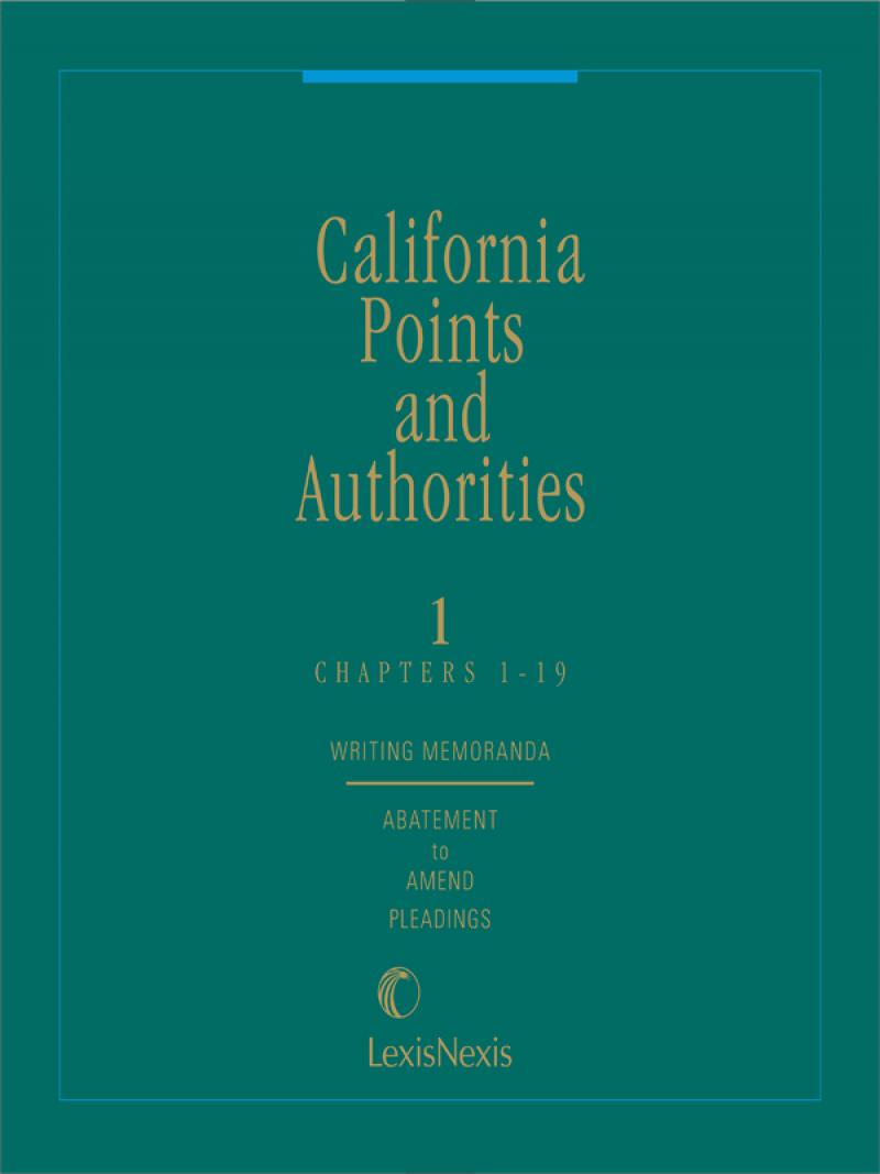 California Points and Authorities AHLA