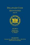 Delaware Code Annotated - Volume 15: Titles 30-31: State Taxes; Welfare cover