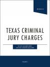 Texas Criminal Jury Charges cover