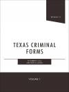 Texas Criminal Forms cover
