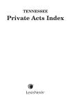 Tennessee Private Acts Index cover