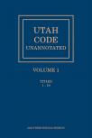 Utah Code Unannotated cover