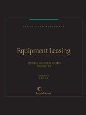 Business Law Monographs, Volume G3--Equipment Leasing cover