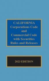 California Corporations Code and Commercial Code with Securities Rules and Releases cover