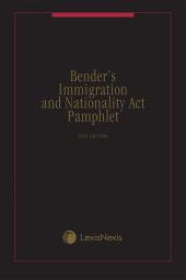 Bender's Immigration and Nationality Act Pamphlet cover