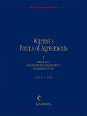 Warren's Forms of Agreements cover