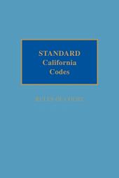 Standard California Codes: Rules of Court cover