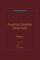 Pennsylvania Transactions: Business Entities cover