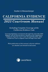 California Evidence Courtroom Manual cover