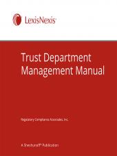 Trust Department Management Manual cover