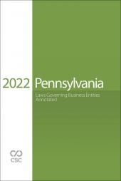 CSC® Pennsylvania Laws Governing Business Entities Annotated cover