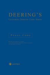 Deering's California Desktop Code Series, Penal Code Softbound cover