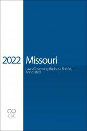 CSC Missouri Laws Governing Business Entities Annotated cover