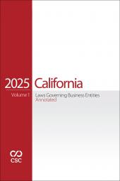 CSC California Laws Governing Business Entities Annotated cover