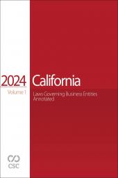 CSC California Laws Governing Business Entities Annotated cover