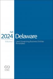 CSC Delaware Laws Governing Business Entities Annotated cover