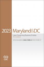 CSC Maryland & the District of Columbia Laws Governing Business Entities Annotated cover