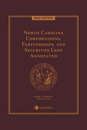 North Carolina Corporations, Partnerships and Securities Laws Annotated cover