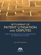 Settlement of Patent Litigation and Disputes cover