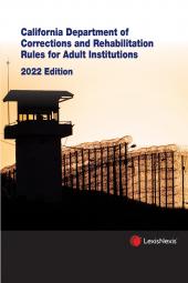 California Department of Corrections and Rehabilitation Rules for Adult Institutions cover