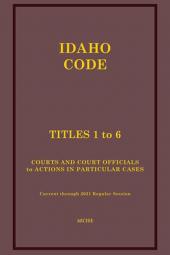 Idaho Code cover