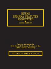 Burns Indiana Statutes Annotated cover