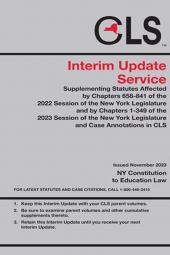 New York Consolidated Laws (CLS) Interim Supplement Service cover