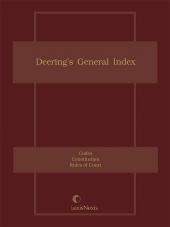 Deering's California Codes Annotated: General Index cover