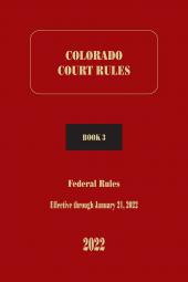 Colorado State and Federal Court Rules cover