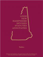 New Hampshire Revised Statutes Annotated- Tables cover