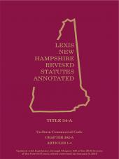 New Hampshire Revised Statutes Annotated- Volume 19  : Title 34-A (1994)  Uniform Commercial Code UCC 1-4 cover