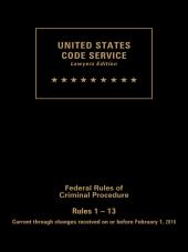 USCS Federal Rules of Criminal Procedure Set cover