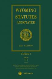 Wyoming Statutes Annotated cover