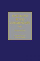 Maryland Rules Commentary cover