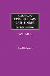 Georgia Criminal Law Case Finder cover