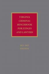Virginia Criminal Benchbook for Judges and Lawyers cover