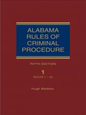 Alabama Rules of Criminal Procedure cover