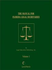 The Manual for Florida Legal Secretaries cover