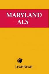 Maryland Advance Legislative Service cover