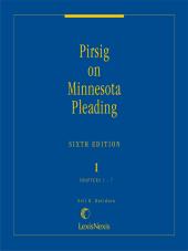 Pirsig on Minnesota Pleading cover