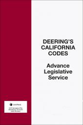 California Deering's Advance Legislative Service cover