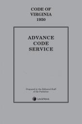 Virginia Advance Code Service cover