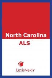North Carolina Advance Legislative Service cover