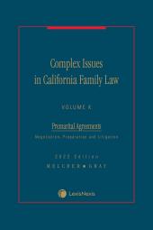 Complex Issues in California Family Law - Volume K cover