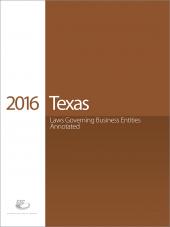 CSC Texas Laws Governing Business Entities, First Edition 