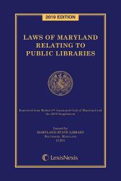 Laws of Maryland Relating to Public Libraries cover